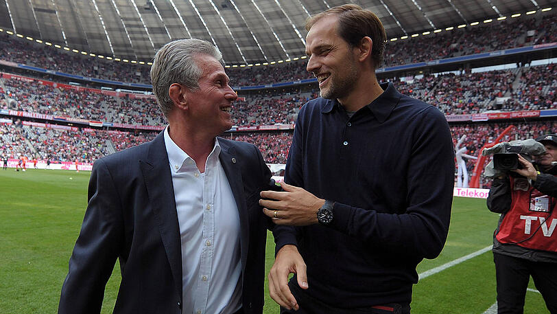 Der Bayern-Trainer und sein Nachfolger? Jupp Heynckes (links) neben Thomas Tuchel.