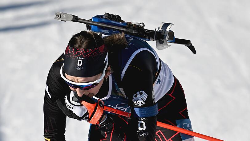 Im Ziel flossen bei Franziska Preuß die Tränen. Im Ziel flossen bei Franziska Preuß die Tränen.