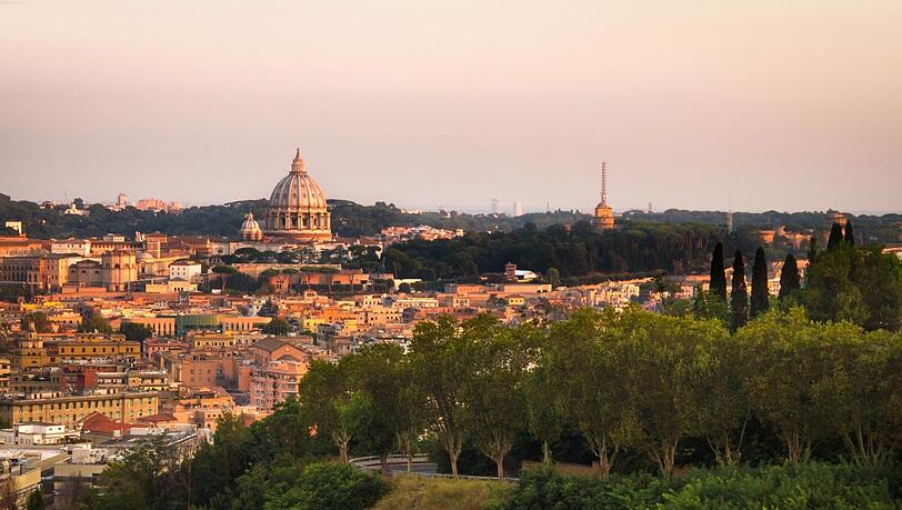 Hier wohnt Elena Bonelli: Blick vom Monte Mario auf Rom