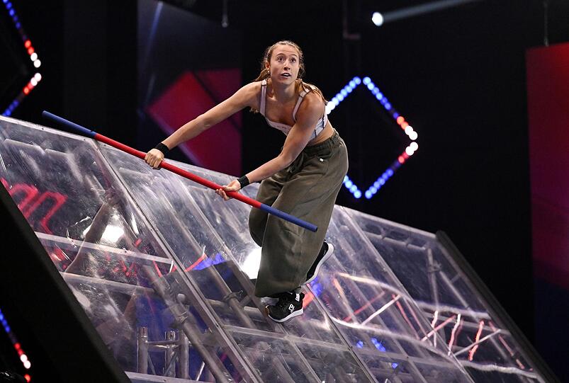 Das st&auml;rkste Powergirl: Alina Tomann schaffte es fast bis zum Buzzer und war dann im Speed-Duell schneller als Konkurrentin Henriette Becker.
