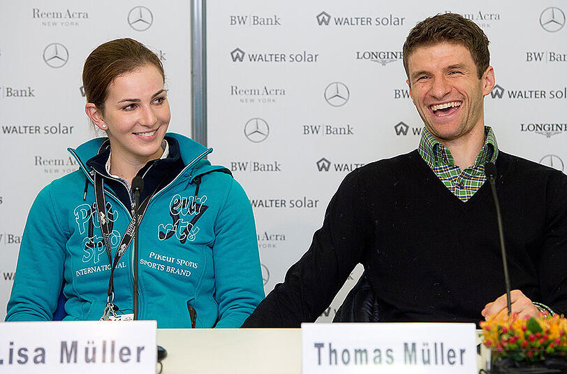Thomas Müller mit Ehefrau Lisa beim German Masters in Stuttgart.