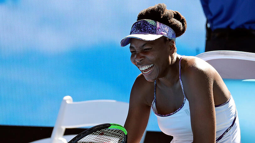 Hat gut Lachen: Im Finale der Australian Open kommt es zum Sister-Act. Venus Williams spielt gegen ihre Schwester Serena.