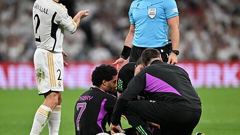 Zog sich im Champions-League-Rückspiel in Madrid einen Muskelbündelriss im linken, hinteren Oberschenkel zu: Serge Gnabry.