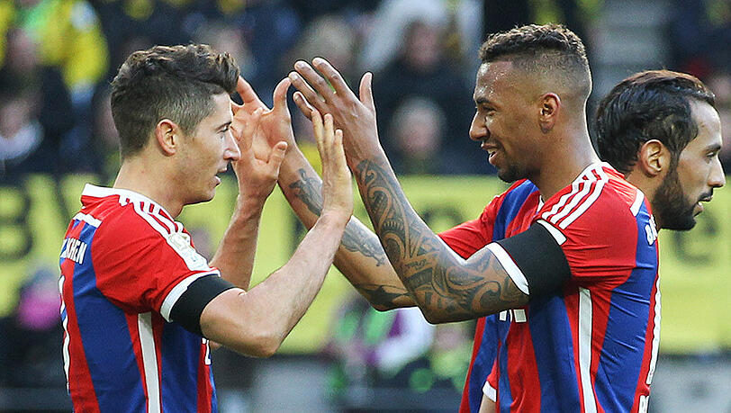 Hofft auf einen Einsatz seines Sturm-Kollegen Robert Lewandowski (l.): Bayerns Weltmeister Jérôme Boateng. Hofft auf einen Einsatz seines Sturm-Kollegen Robert Lewandowski (l.): Bayerns Weltmeister Jérôme Boateng.