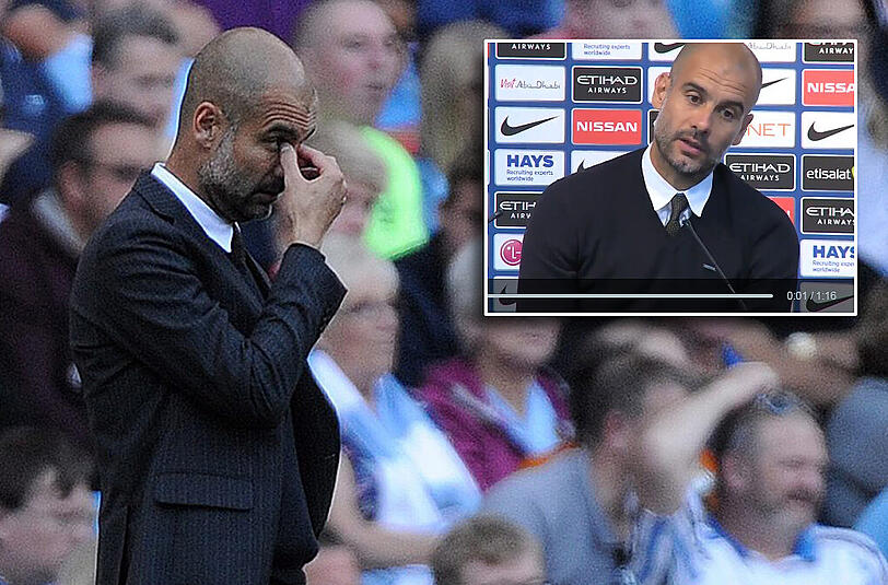 Pep Guardiola hatte nach dem 4:0-Sieg gegen Bournemouth allen Grund zur Freude - bis ein Journalist bei ihm einen wunden Punkt traf.