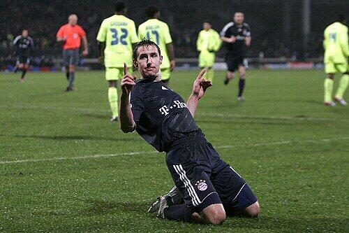 Jubeln kann er auch alleine: Miroslav Klose.