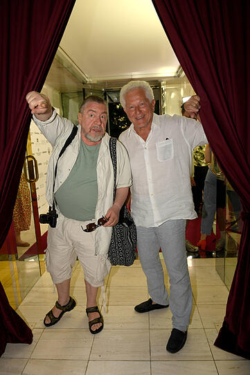 Armin Rohde und Miroslav Nemec bei der 9. Party der Filmproduktion NEUESUPER in der Villa von Blofeld in M&uuml;nchen.