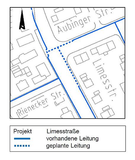 Weil die Wasserleitungen erneuert werden, muss die Limesstraße während der Baurabeiten teiwleise gesperrt werden.