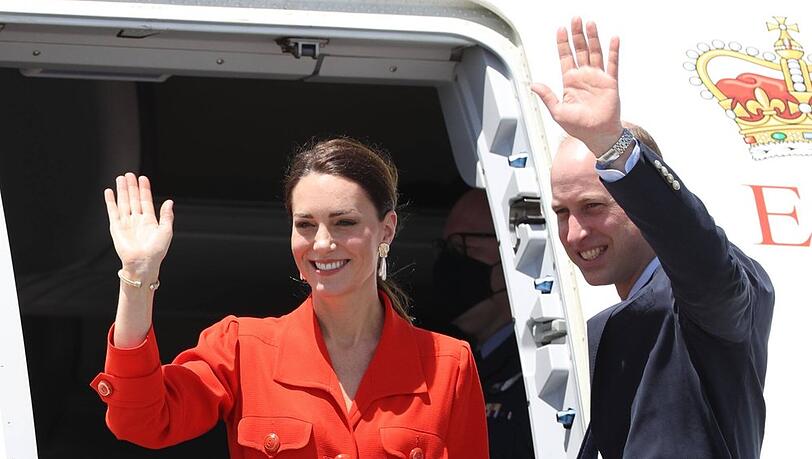 Prinz William und Herzogin Kate vor ihrem Flug nach Jamaika.