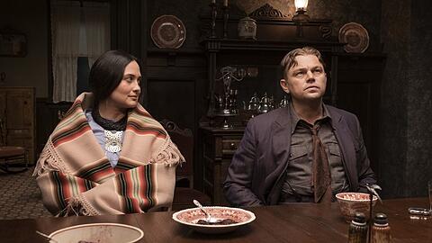 Lily Gladstone und Leonardo DiCaprio spielen die Hauptrollen in "Killers of the Flower Moon".