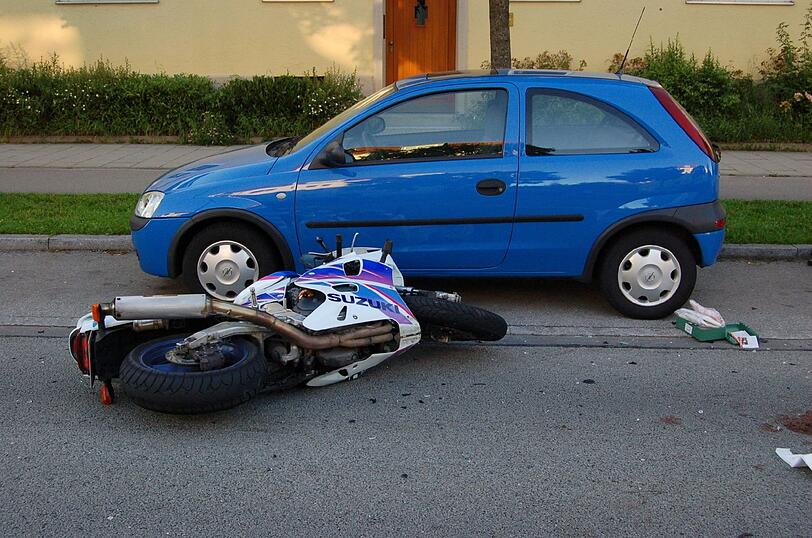Motorradunfall in Harlaching
