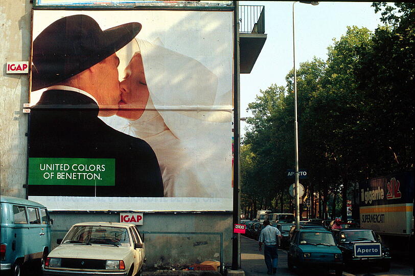 Mailand - Benetton-Werbung von Oliviero Toscani