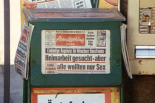 Die Abendzeitung kam schon vor 40 Jahren in den Filmen vor.