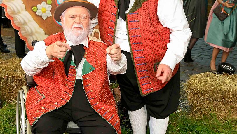 Wilfried Gliem und Wolfgang Schwalm bei ihrem letzten gemeinsamen Auftritt im September 2025 beim "HeidiFest" in M&uuml;nchen.