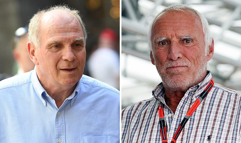 Bayern-Präsident Uli Hoeneß (l.) und Red-Bull-Chef Dietrich Mateschitz.