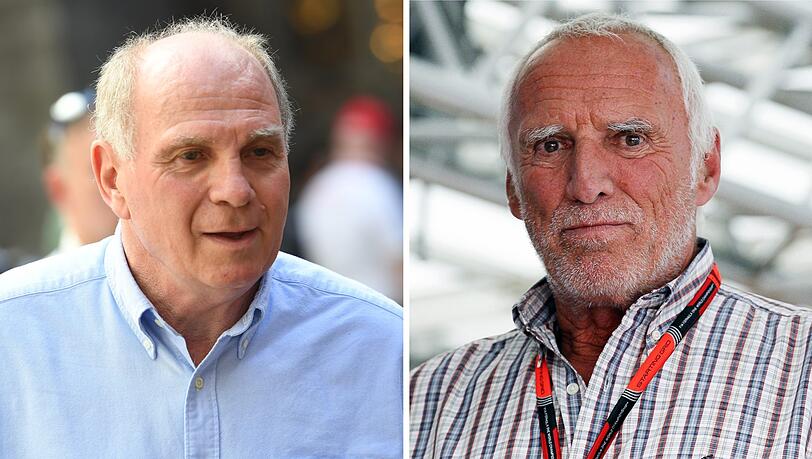 Bayern-Präsident Uli Hoeneß (l.) und Red-Bull-Chef Dietrich Mateschitz. Bayern-Präsident Uli Hoeneß (l.) und Red-Bull-Chef Dietrich Mateschitz.