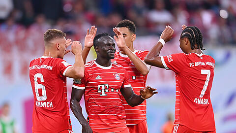 Im Supercup gegen Leipzig konnten sich die Bayern-Spieler über fünf Treffer von fünf verschiedenen Spielern freuen.