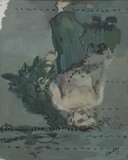 Mit dem "Mann am Baum" von 1969 hat der Herzog München das erste Kopfüber-Gemälde von Georg Baselitz beschert.