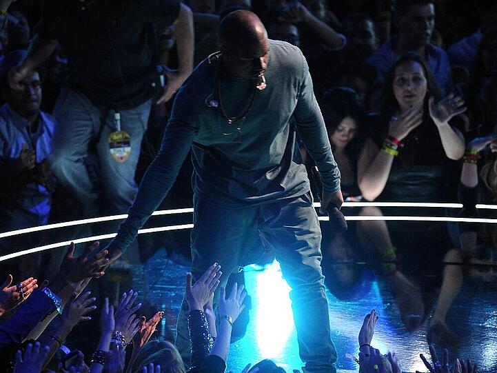 An vorderster Front: Rapper Kanye West