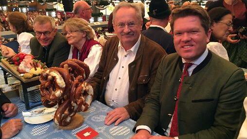 Christian Ude (l.) mit Florian Post.