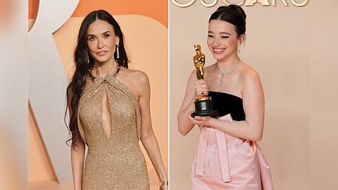 Demi Moore (r.) und Mikey Madison waren bei den diesjährigen Academy Awards in der Kategorie "Beste Hauptdarstellerin" nominiert.