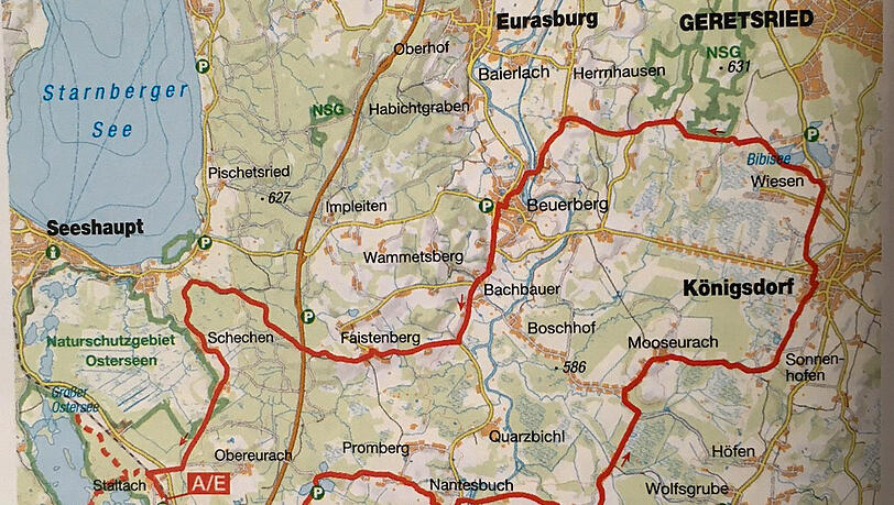 Badeseen und malerische Dörfer Badeseen und malerische Dörfer