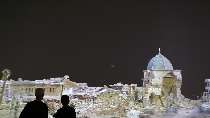 Die virtuelle Rekonstruktion der Großen Moschee des an-Nuri in Mossul. Die virtuelle Rekonstruktion der Großen Moschee des an-Nuri in Mossul.