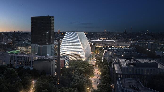 Das geplante Konzerthaus im Werksviertel.