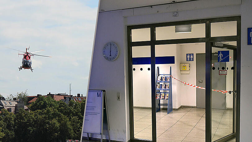 Ein Notarzt behandelte das neugeborene Mädchen noch am Flughafen, bevor es mit dem Helikopter in die Klinik geflogen wurde. Ein Notarzt behandelte das neugeborene Mädchen noch am Flughafen, bevor es mit dem Helikopter in die Klinik geflogen wurde.