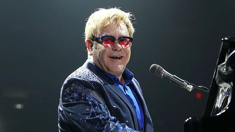 Elton John während eines Konzerts in New York