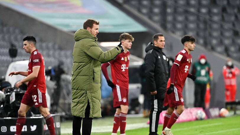 Münchens Cheftrainer Julian Nagelsmann ist mit dem Ergebnis unzufrieden.