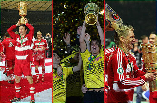 Der FC Bayern führt knapp im Pokal-Vergleich mit dem BVB