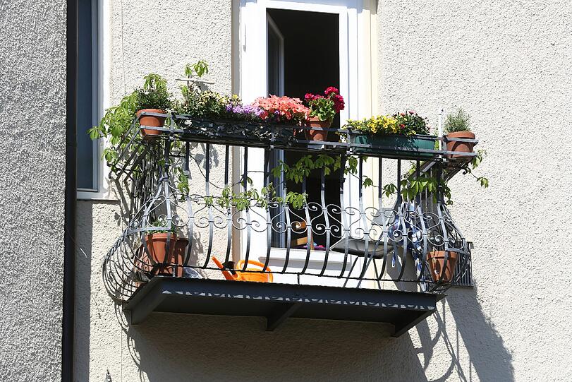 ...oder auf den vielen Balkons.