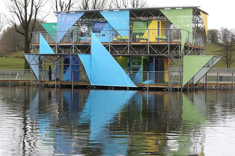 50 Jahre Olympiapark: So sieht der "Sport-Hub 72" aus, ein originalgetreuer Pavillon aus dem Olympiajahr. Ab sofort begehbar.
