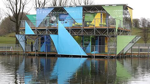 50 Jahre Olympiapark: So sieht der "Sport-Hub 72" aus, ein originalgetreuer Pavillon aus dem Olympiajahr. Ab sofort begehbar.