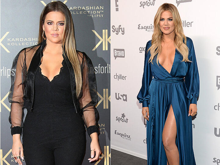 Bei Khloé Kardashian sieht man den Gewichtsverlust vor allem im Gesicht