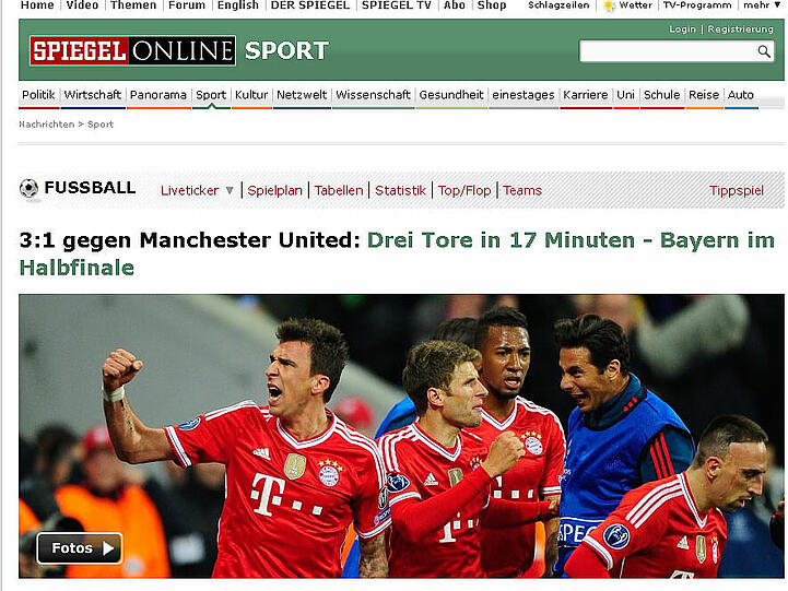 So titelt "Spiegel online".