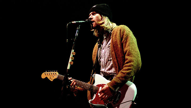 Kurt Cobain bei einem Konzert 1993 Kurt Cobain bei einem Konzert 1993