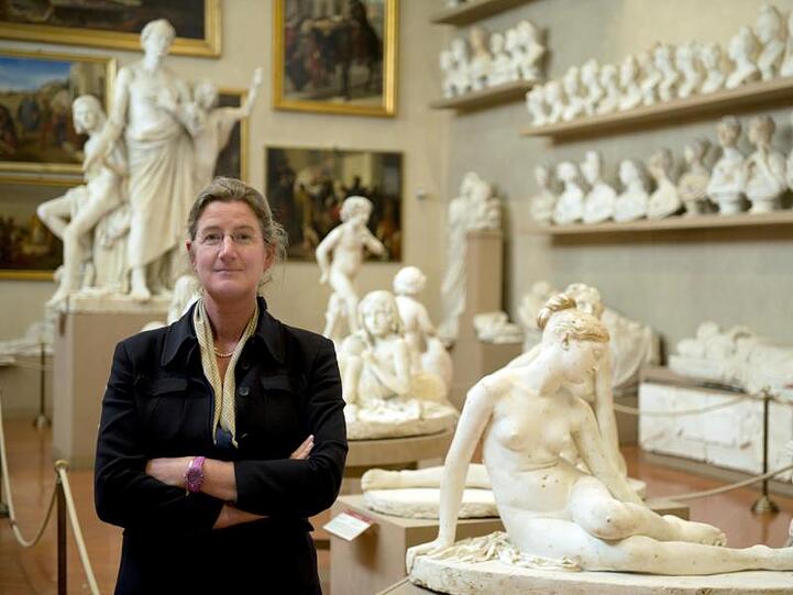 Museumschefin Cecilie Hollberg in der Galleria dell&rsquo;Accademia.