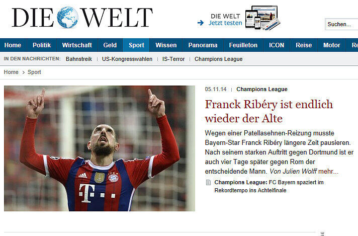welt.de - Die Pressestimmen zum Sieg des FC Bayern gegen AS Rom in unserer Bilderstrecke zum Durchklicken!