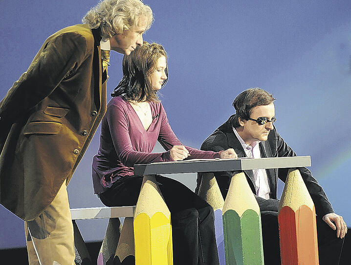 Buntstift-Wette bei Thomas Gottschalk