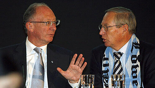 Will Ziffzer und von Linde (r.) zusammenführen: Vize-Präsident Maget. Will Ziffzer und von Linde (r.) zusammenführen: Vize-Präsident Maget.