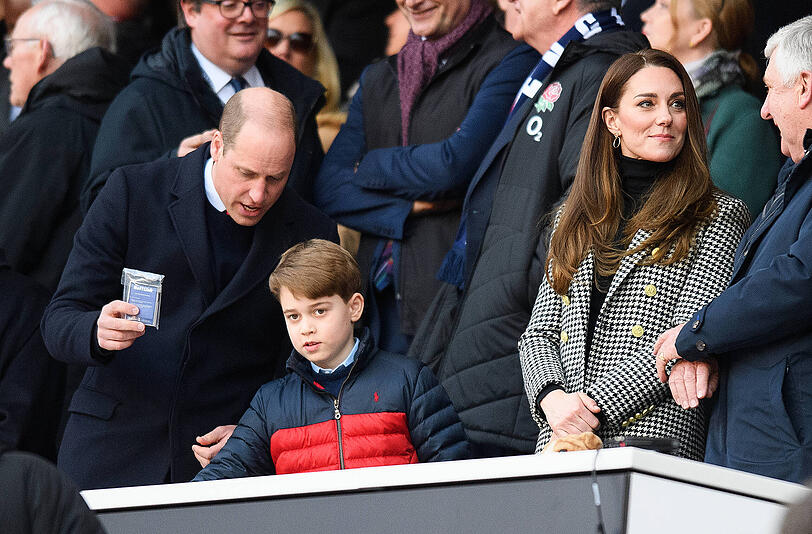 Herzogin Kate und Prinz William nahmen ihren ältesten Sohn mit ins Rugby-Stadion