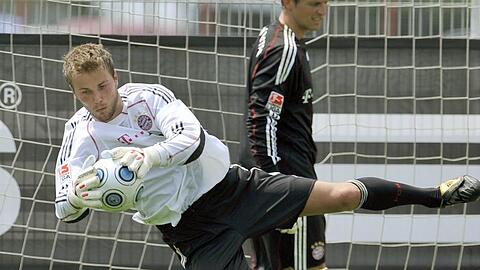Zwei Mann, ein Ziel: Und nur einer, Michael Rensing, hat es geschafft - er ist die neue, alte Nummer eins der Bayern.
