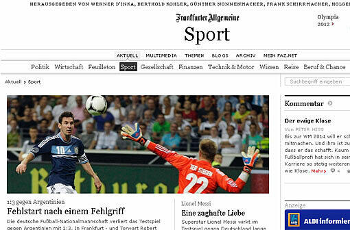 Fehlstart nach EM-Frust, Pleiten, Pech und Pannen: so kommentiert die Presse die 1:3-Testspielniederlage der deutschen Nationalmannschaft gegen Argentinien.