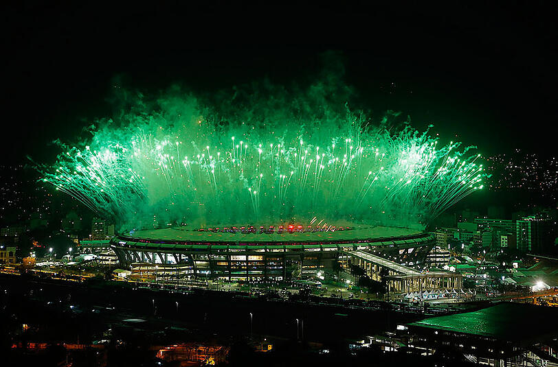 Beeindruckende Eröffnungsfeier der Olympischen Spiele in Rio. Die Bilder aus dem Maracana-Stadion.