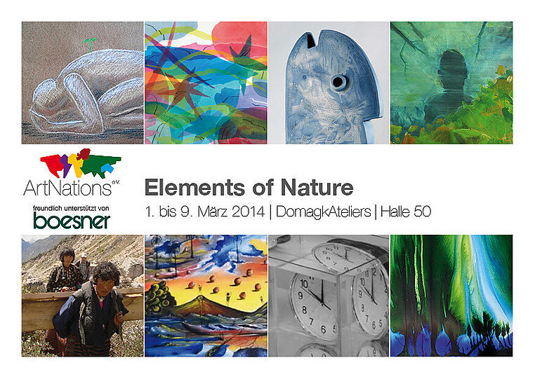 Die Ausstellung &bdquo;Elements of Nature&ldquo; zeigt Werke von 50 internationalen Künstlern.