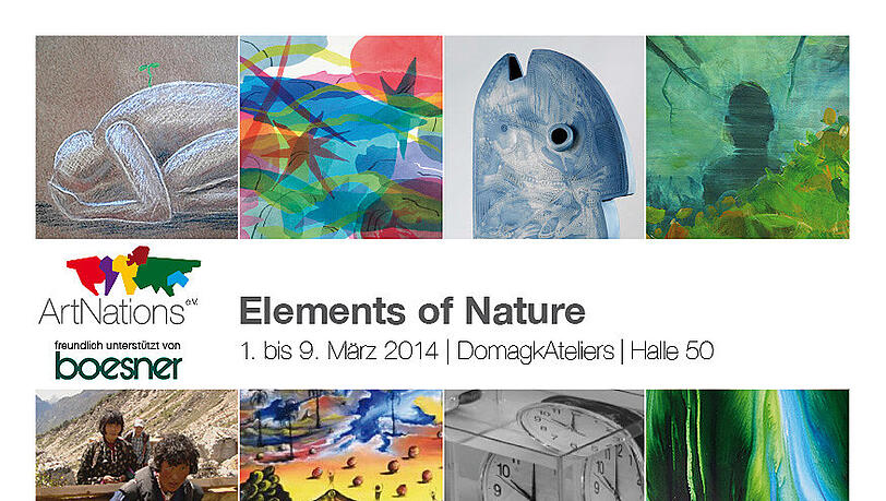 Die Ausstellung „Elements of Nature“ zeigt Werke von 50 internationalen Künstlern. Die Ausstellung „Elements of Nature“ zeigt Werke von 50 internationalen Künstlern.