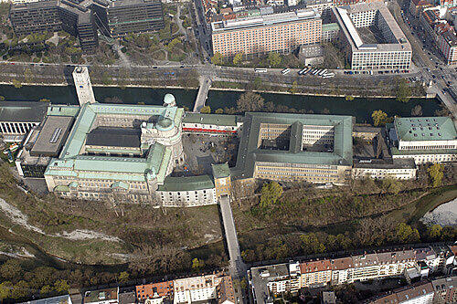 Das Deutsche Museum in der Luftaufnahme