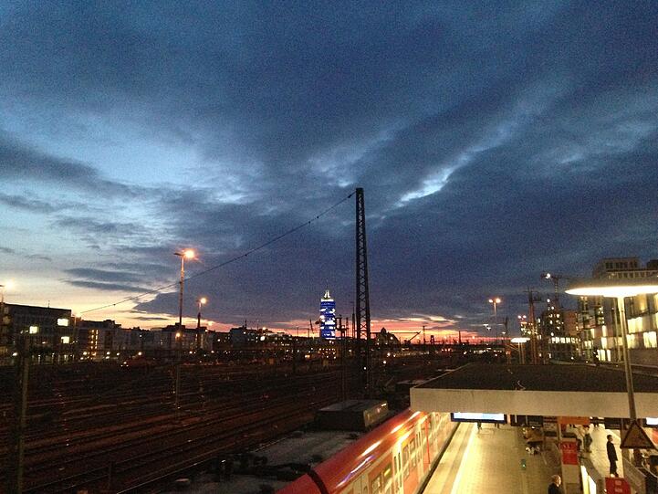 Tolle Lichtstimmungen bieten sich dem Betrachter in der Maxvorstadt.